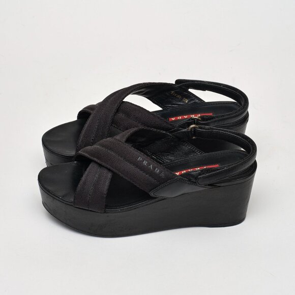 Prada Nylon Platform Sandals - Picture 3 of 7